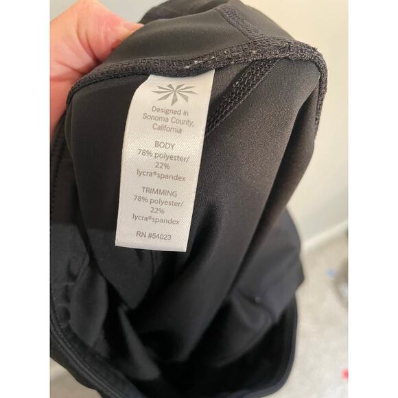 Athleta Black Asym Mesh Sonartight Athletic Leggings Size Large - Picture 14 of 15